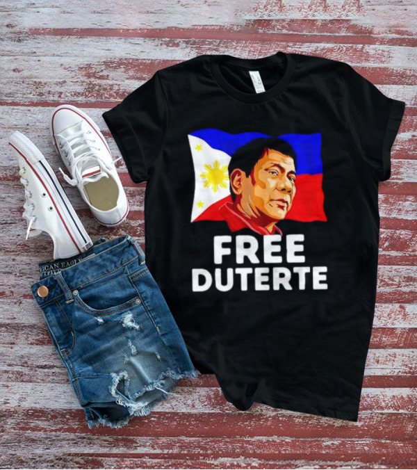 Free Duterte Philippines Flag Rodrigo Digong T-Shirt