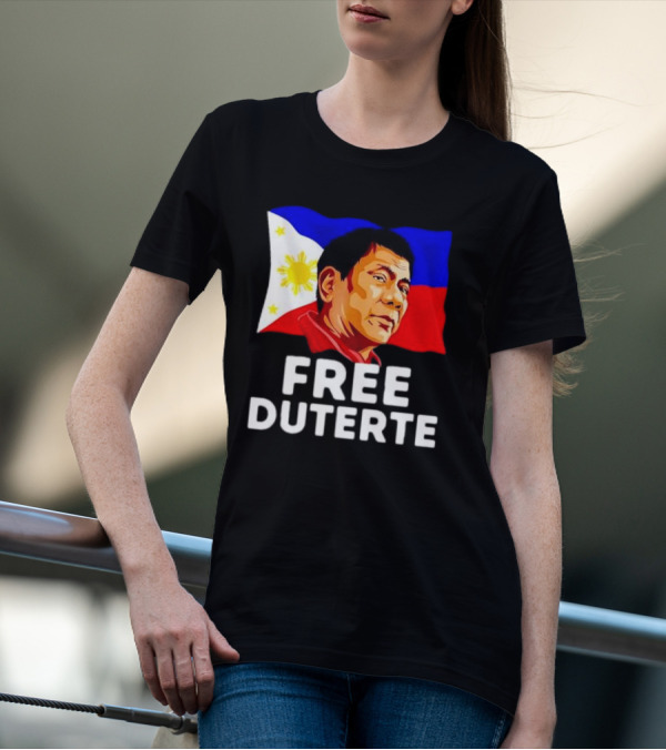 Free Duterte Philippines Flag Rodrigo Digong T-Shirt