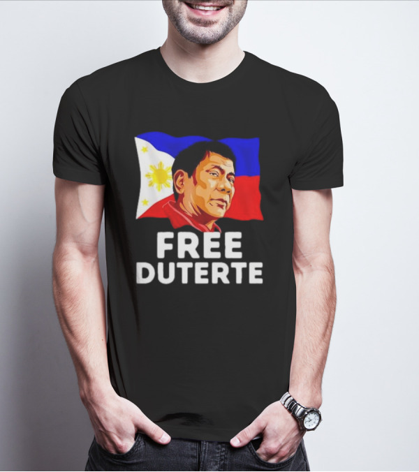 Free Duterte Philippines Flag Rodrigo Digong T-Shirt