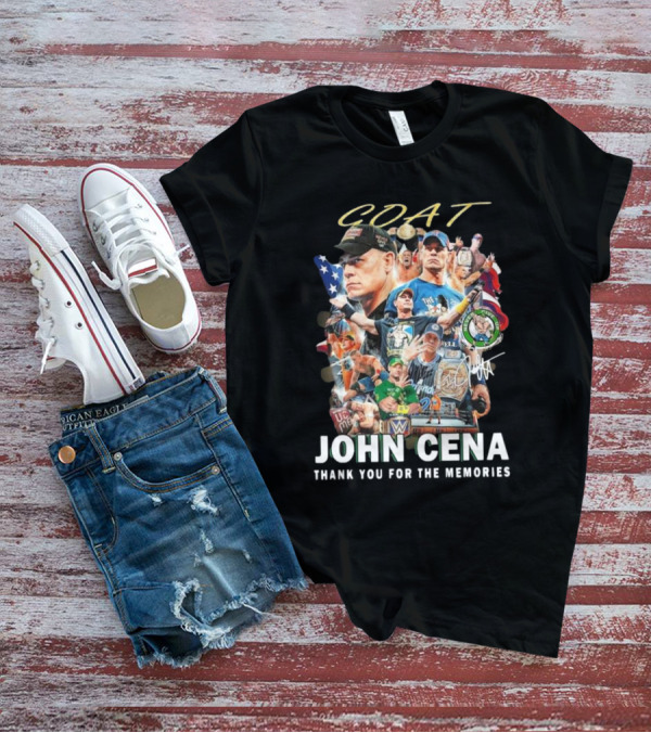 GOAT John Cena Thank You For The Memories 2025 Signature T-Shirt