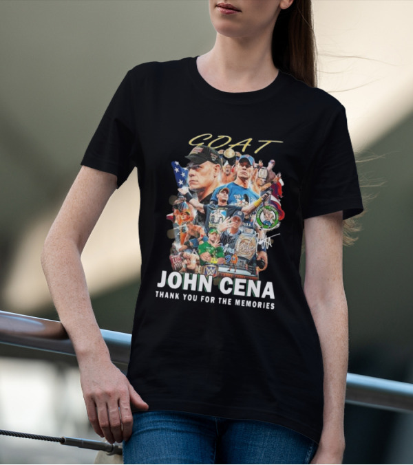 GOAT John Cena Thank You For The Memories 2025 Signature T-Shirt