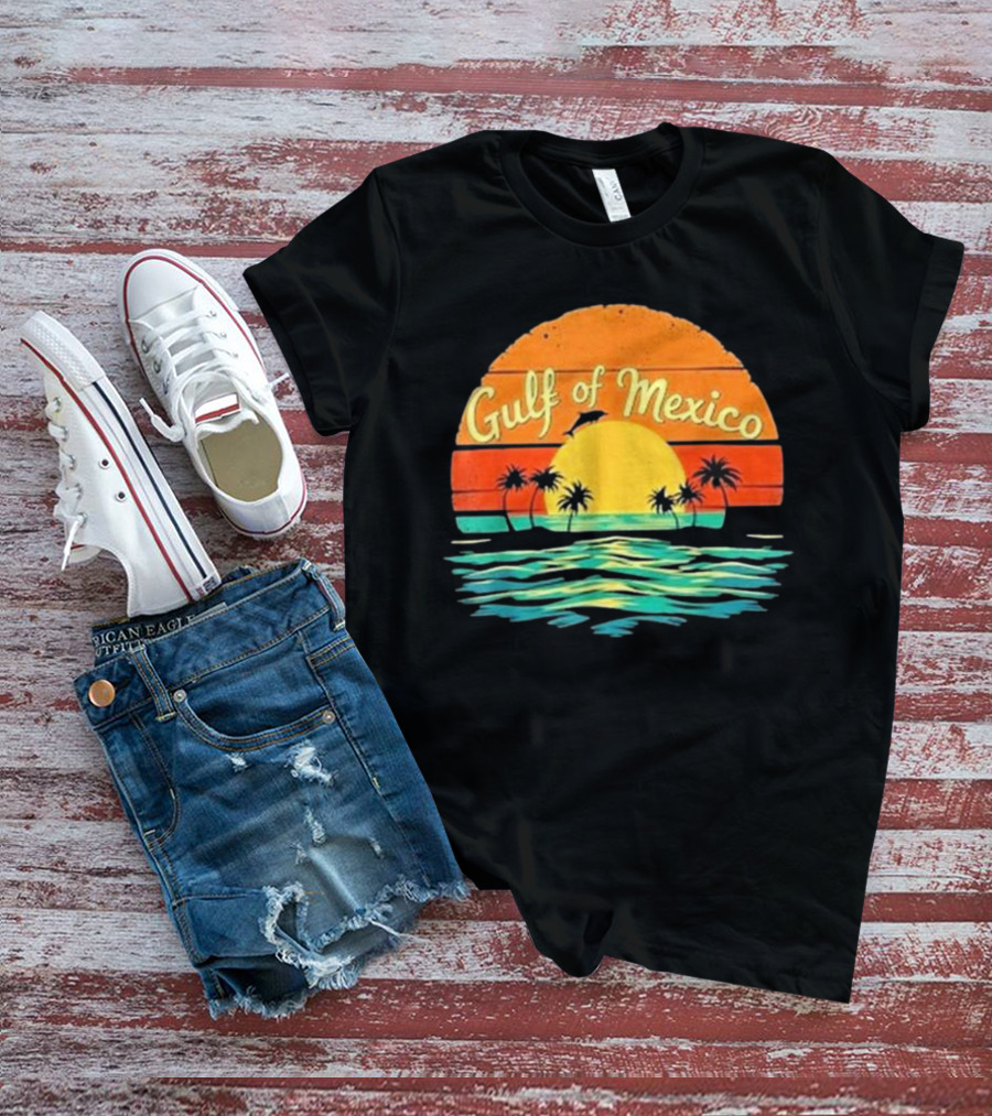 Gulf Of Mexico Beach Palms Summer Vacation T-Shirt