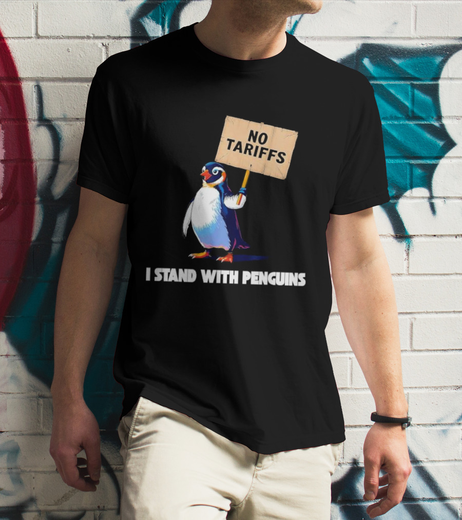 I Stand With Penguins No Tariffs Heard Island T-Shirt
