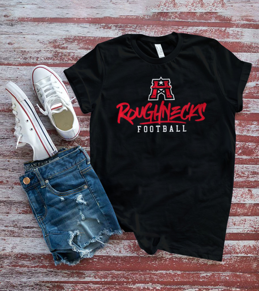 Houston Roughnecks Stylized Text T-Shirt