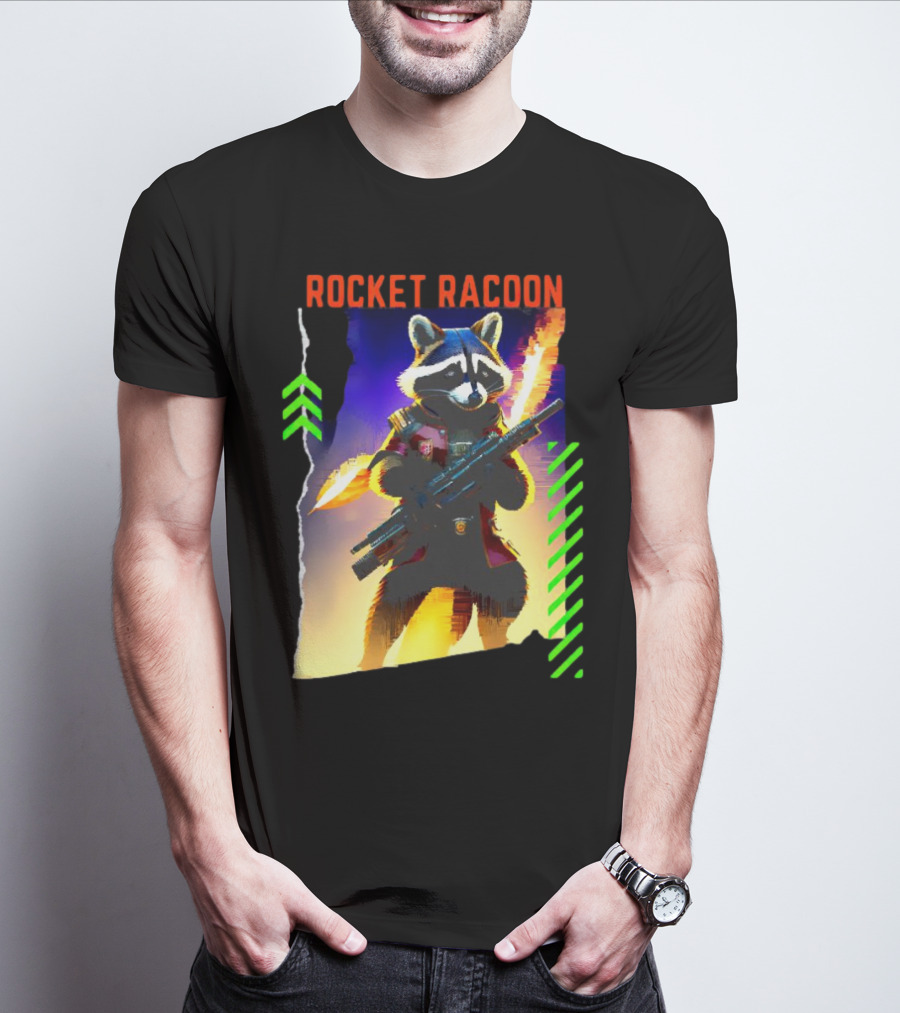 Rocket Raccoon Guardians Of The Galaxy Vol 3 Character T-Shirt