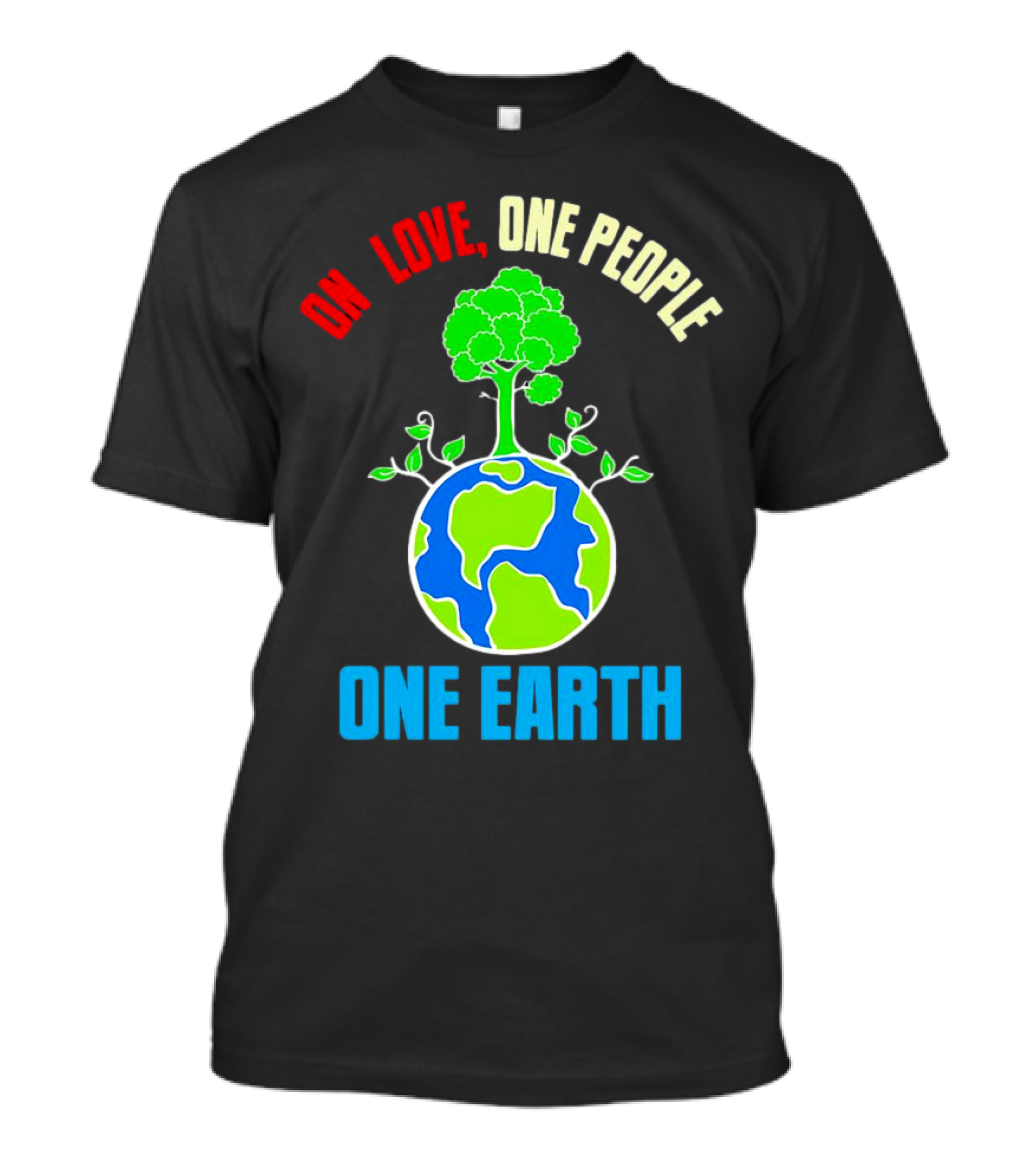 One Love One People One Earth Tree And Planet T-Shirt