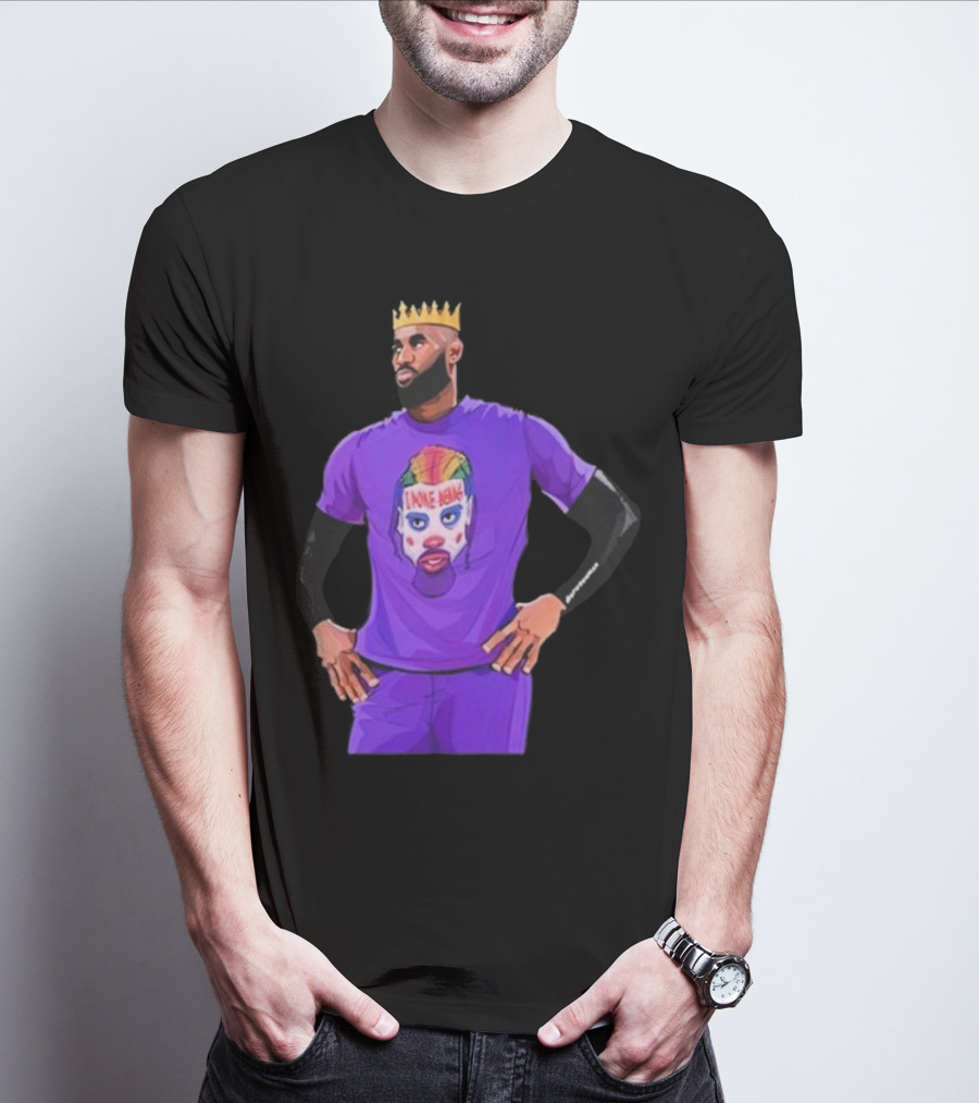 Lebron James Los Angeles Lakers I Poke Bears Crown Clown T-Shirt
