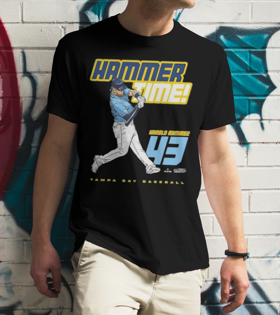 Hammer Time Harold Ramirez 43 Tampa Bay Baseball T-Shirt