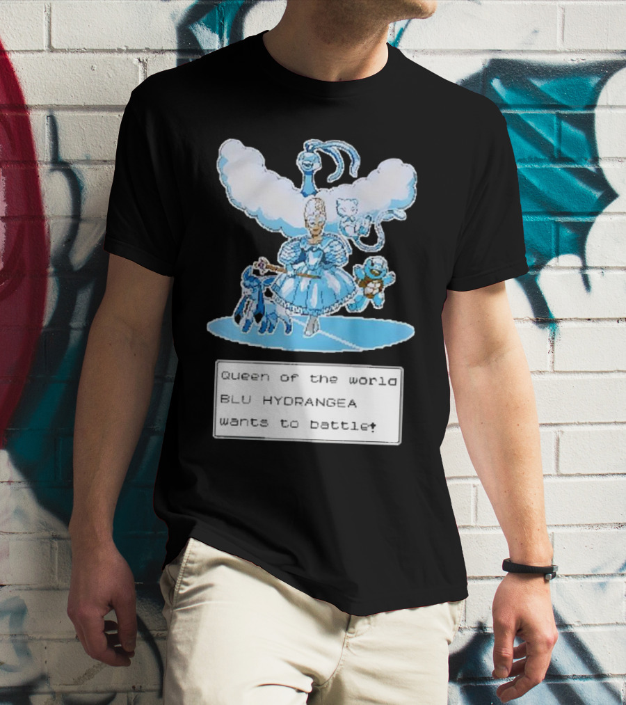 Queen Of The World Blu Hydrangea Pokémon Battle Challenge T-Shirt