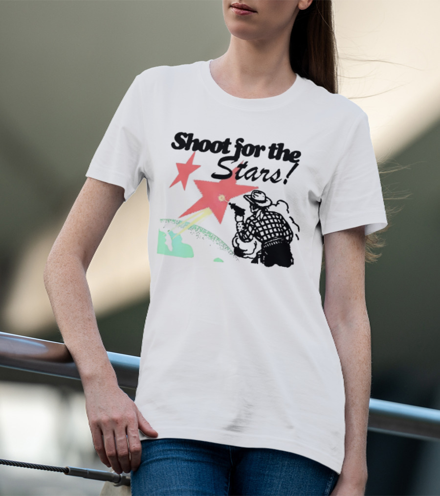 Shoot For The Stars Western Cowboy Cosmic Adventure T-Shirt