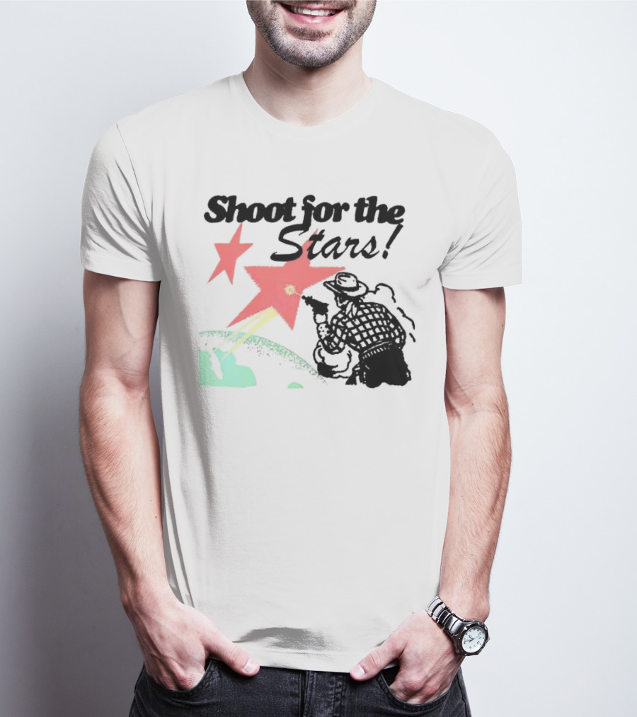 Shoot For The Stars Western Cowboy Cosmic Adventure T-Shirt