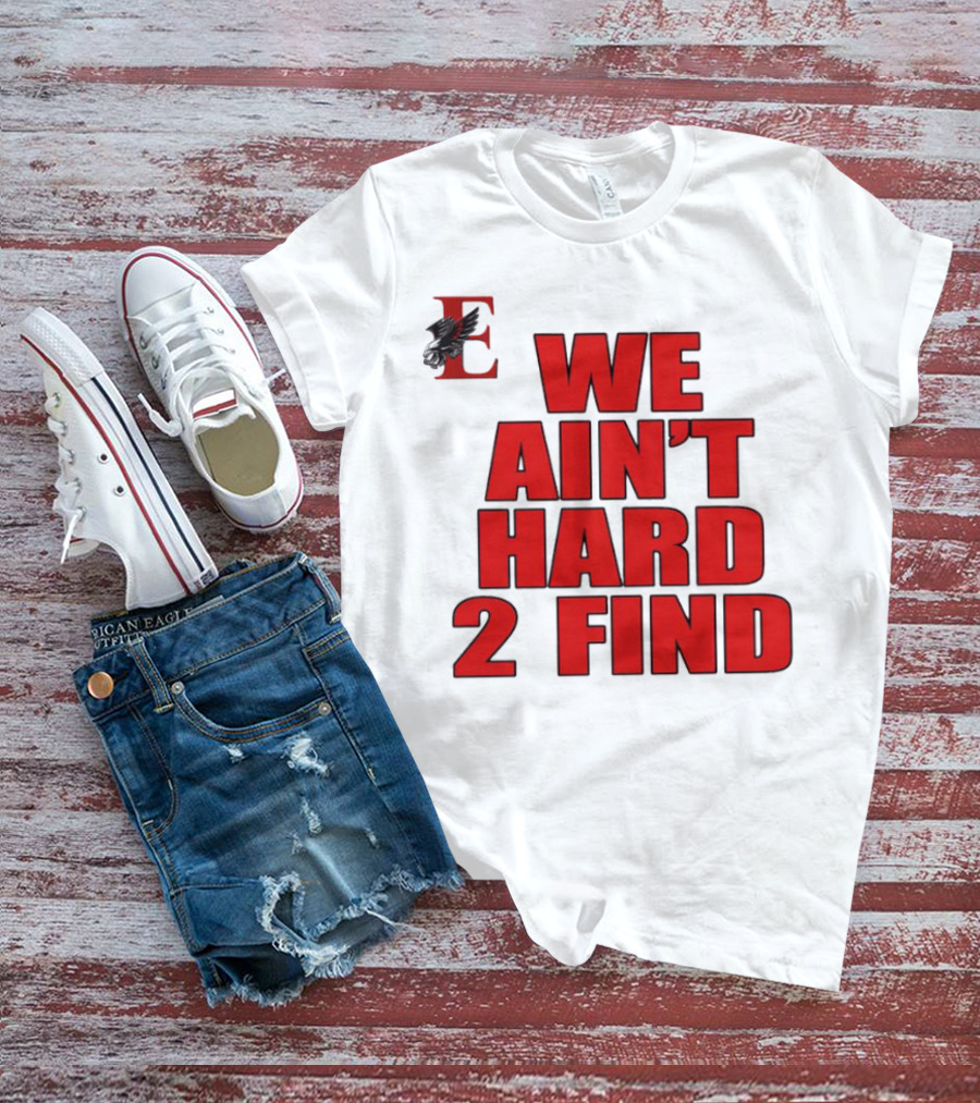 We Ain’t Hard 2 Find Red Bold Text Black Background Ravens T-Shirt