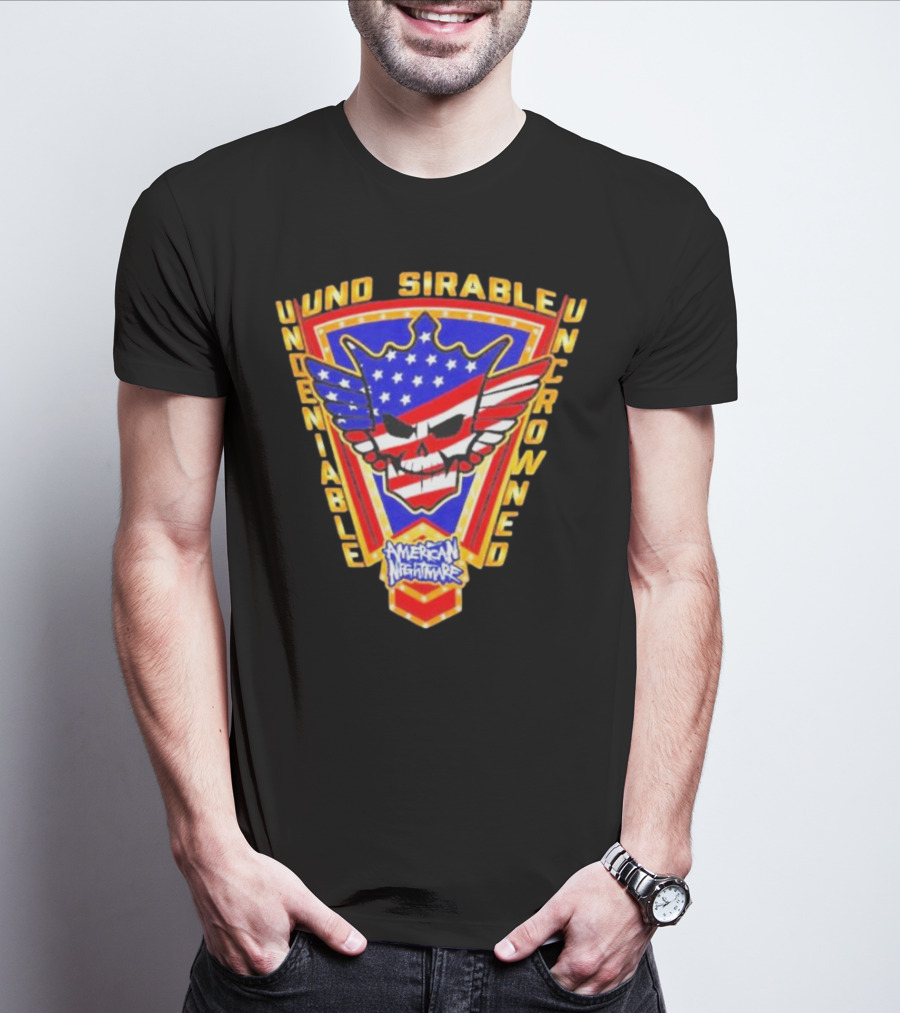 Undeniable Uncrowned American Nightmare Patriotic Skull And Wings T-Shirt
