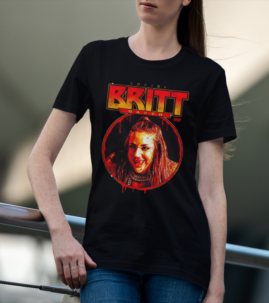 Doctor Britt Baker AEW Wrestler Portrait Rolemodel T-Shirt