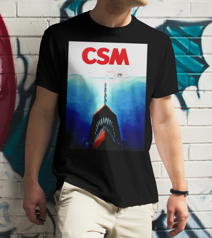 CSM Jaws Blu-Ray Parody Swim Danger T-Shirt