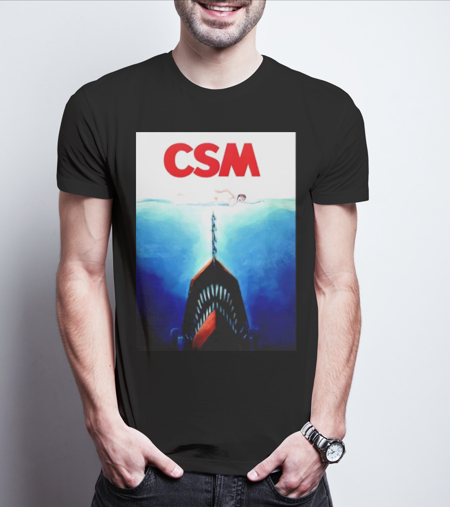 CSM Jaws Blu-Ray Parody Swim Danger T-Shirt