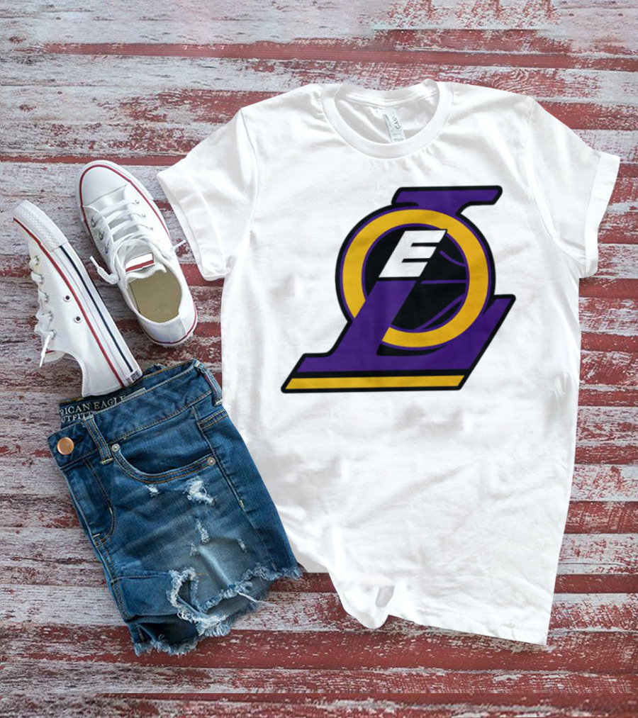 LOE Los Angeles Lakers Logo Basketball T-Shirt