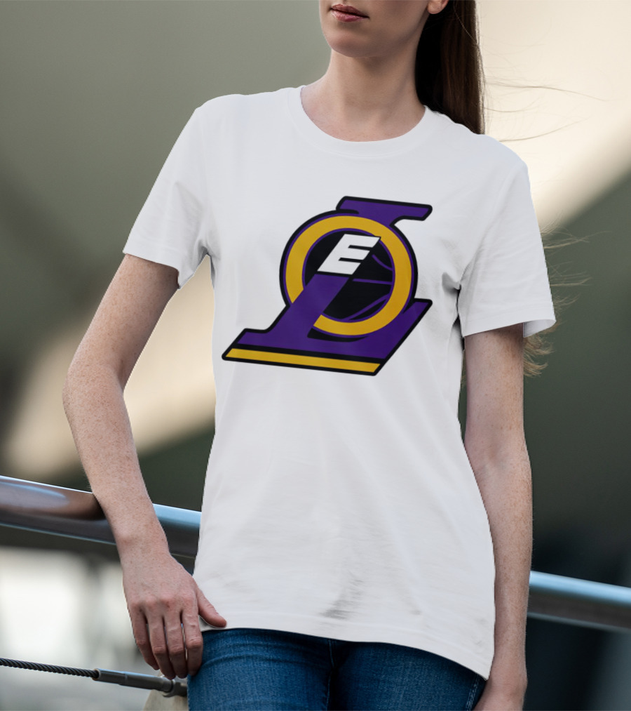 LOE Los Angeles Lakers Logo Basketball T-Shirt