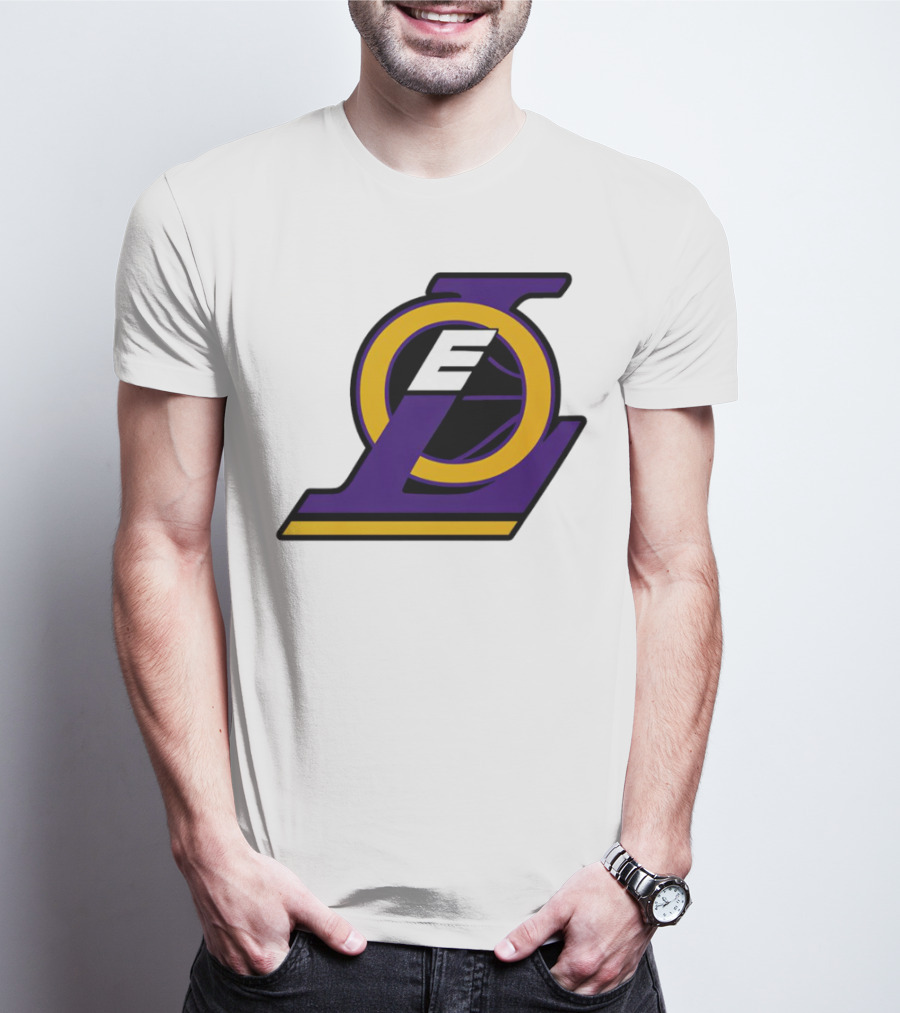 LOE Los Angeles Lakers Logo Basketball T-Shirt