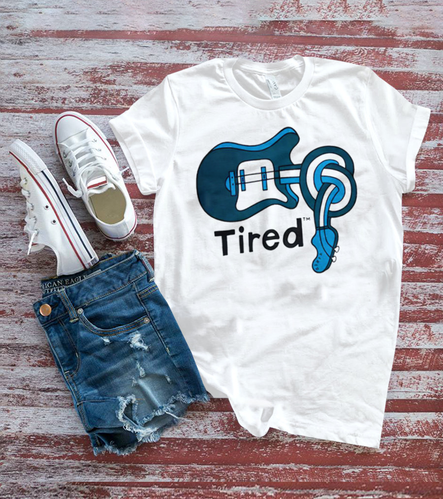 Tired Skateboards Guitar Spinal Twist T-Shirt