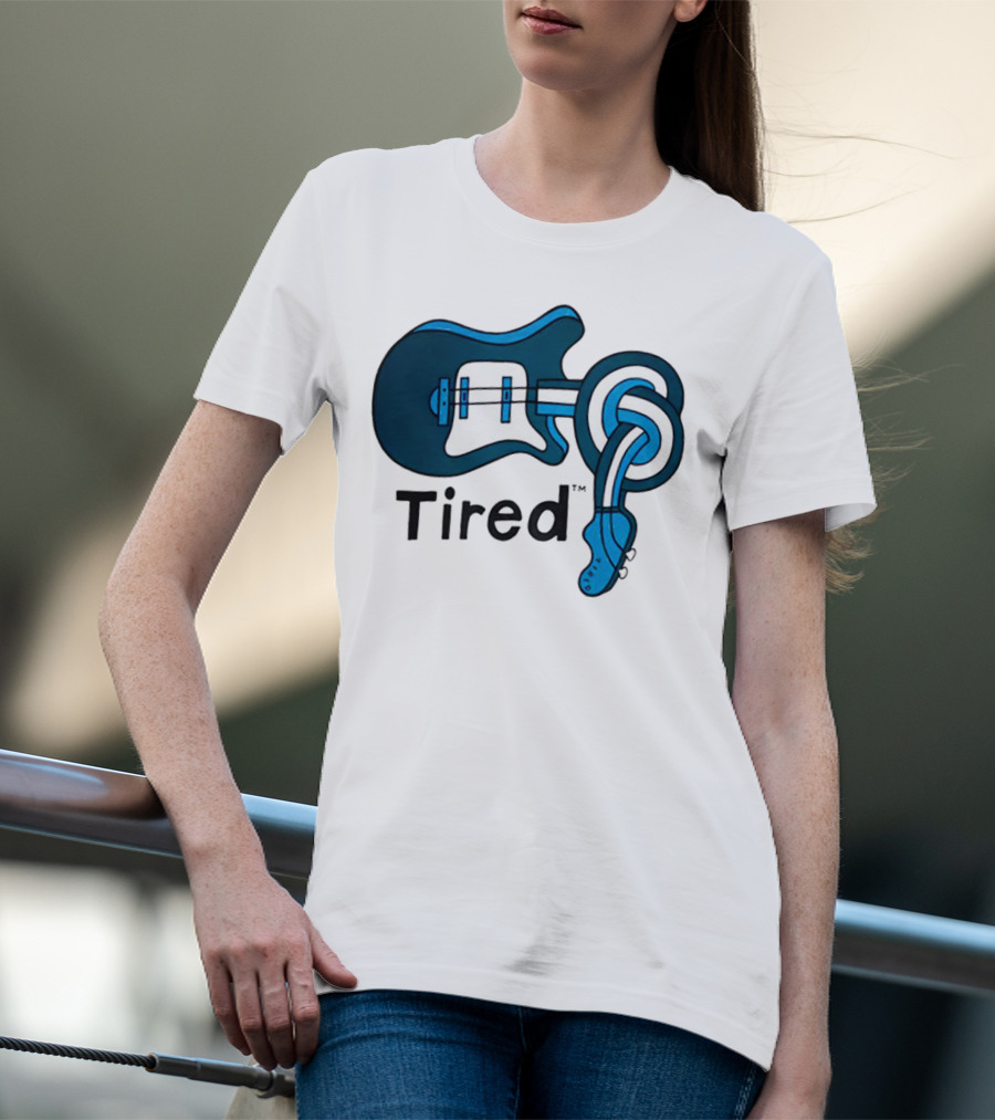 Tired Skateboards Guitar Spinal Twist T-Shirt
