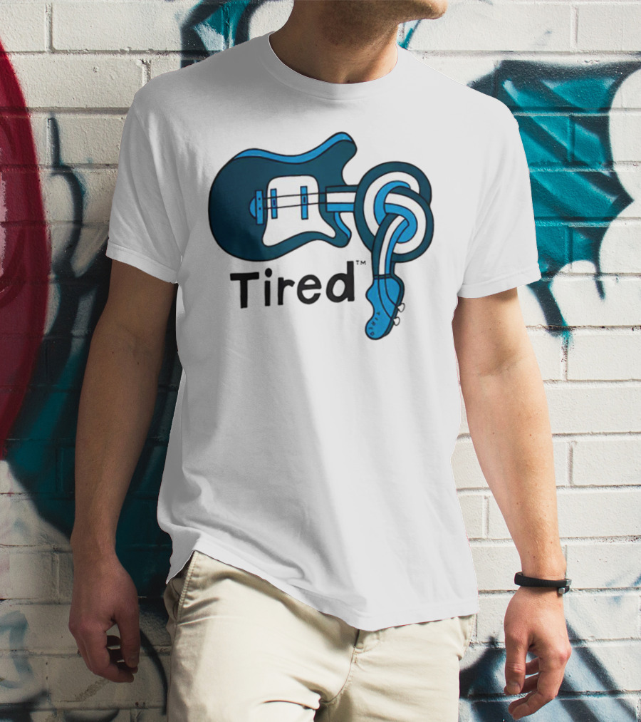 Tired Skateboards Guitar Spinal Twist T-Shirt