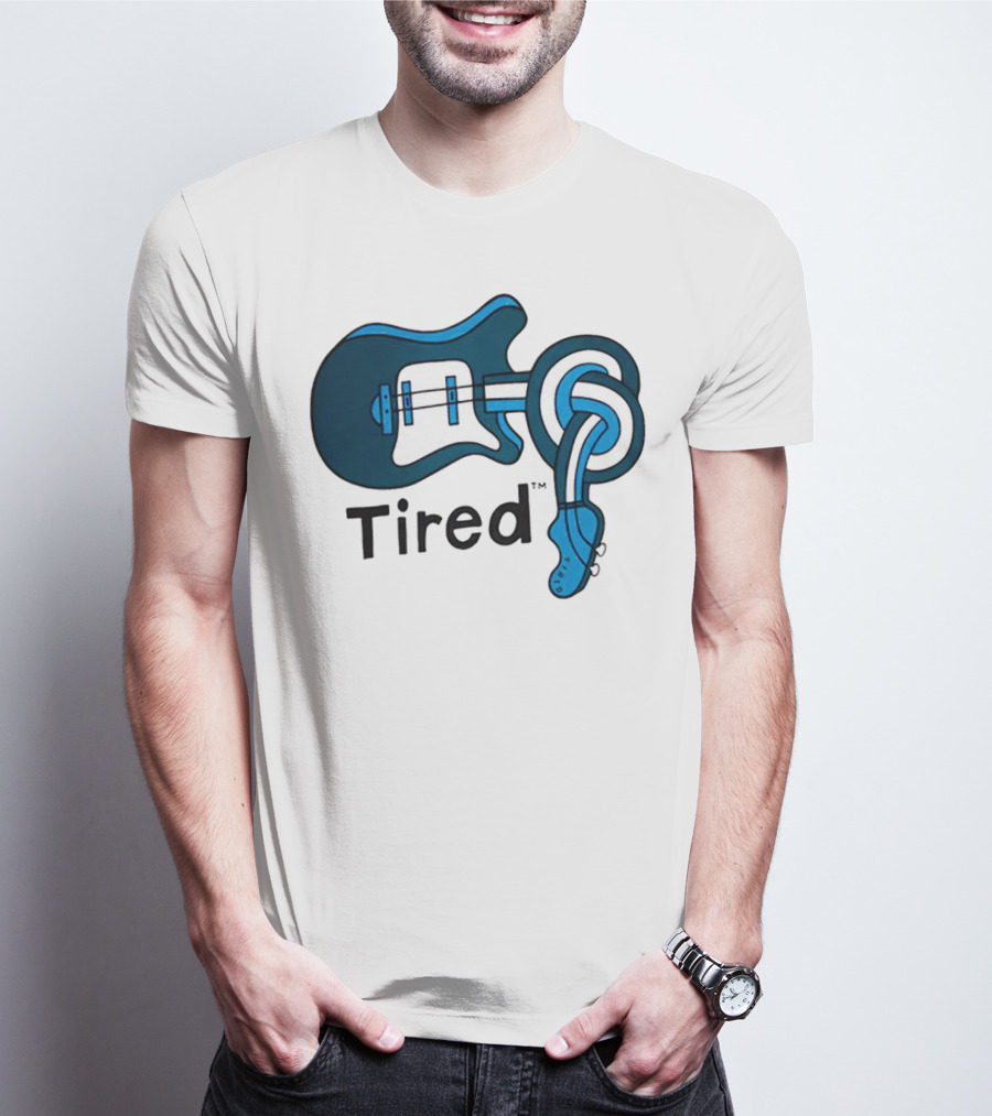 Tired Skateboards Guitar Spinal Twist T-Shirt