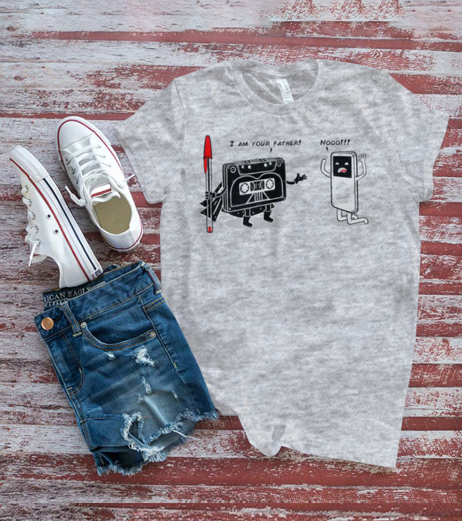 I Am Your Father Nooo Cassette And IPod T-Shirt