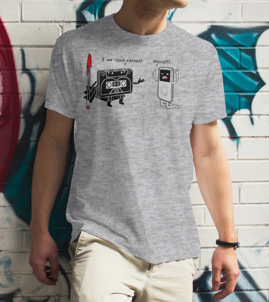 I Am Your Father Nooo Cassette And IPod T-Shirt