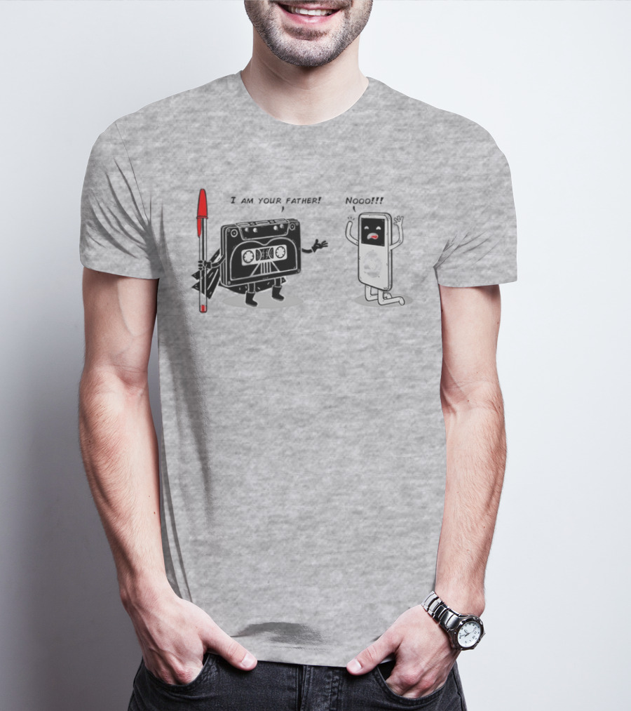 I Am Your Father Nooo Cassette And IPod T-Shirt