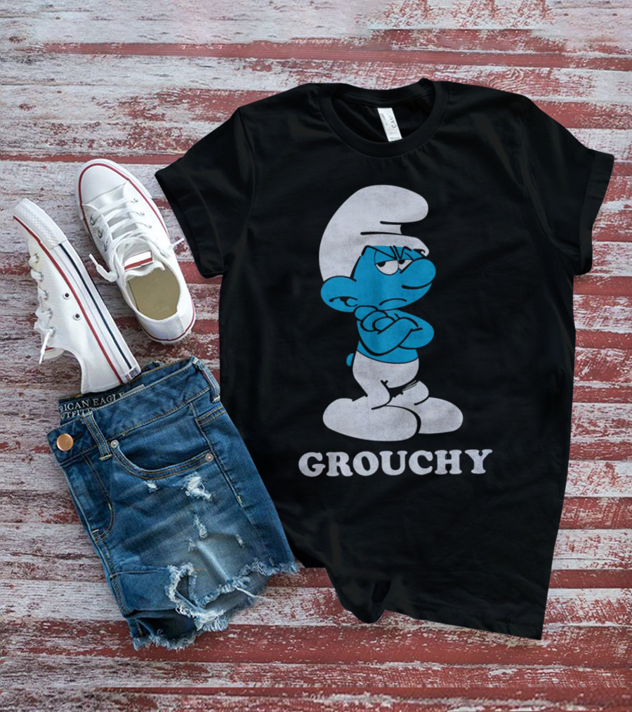 Grouchy Smurf Crossed Arms Stance T-Shirt