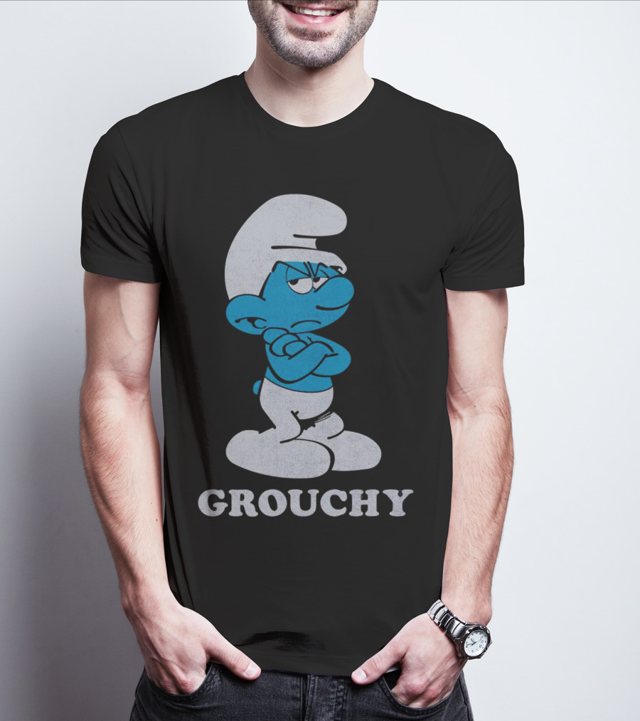 Grouchy Smurf Crossed Arms Stance T-Shirt