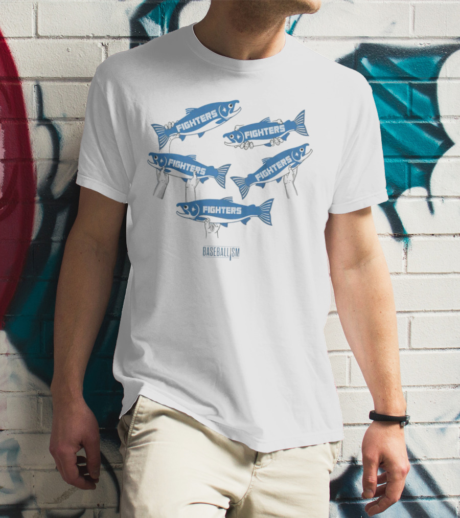 Shakemaru Nippon-Ham Fighters Baseballism Fish T-Shirt