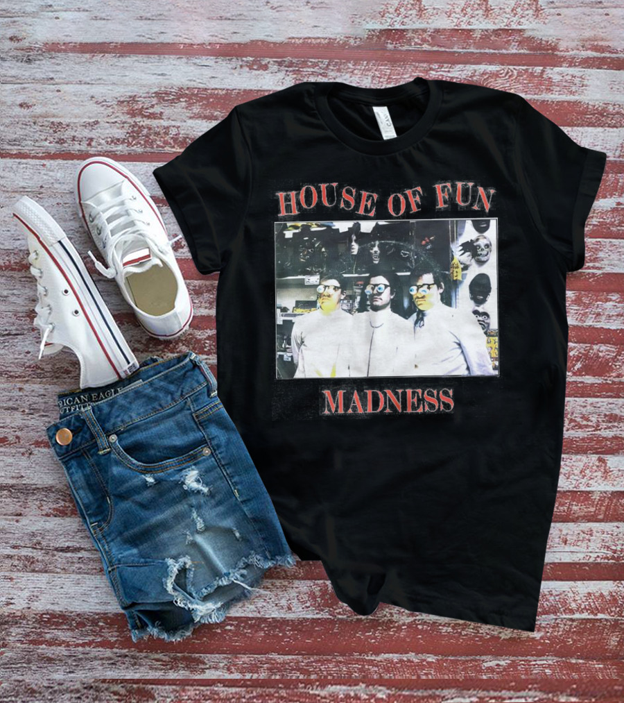 Madness House Of Fun 1980s Band Photo With Mask Collection T-Shirt