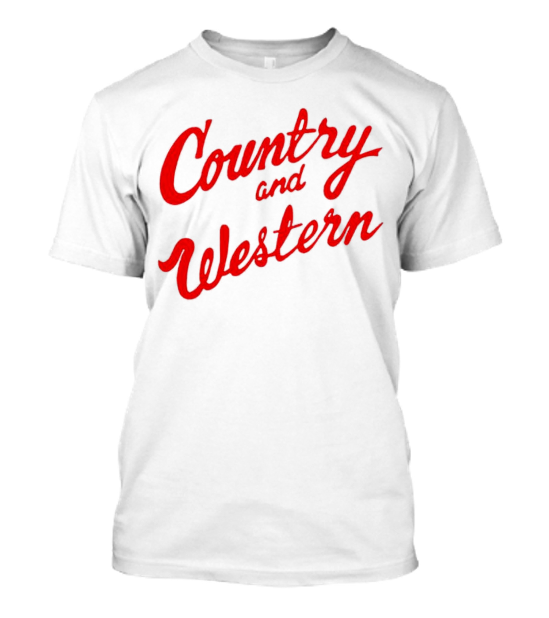Country And Western Red Script T-Shirt