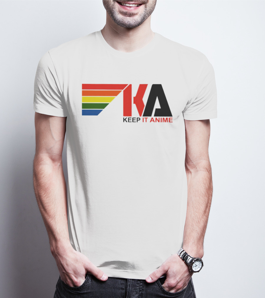 KEEP IT ANIME KA Rainbow Stripes T-Shirt