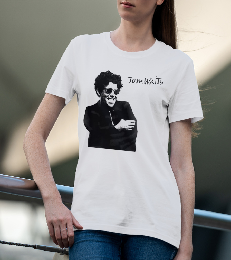 Tom Waits Black And White Sunglasses T-Shirt