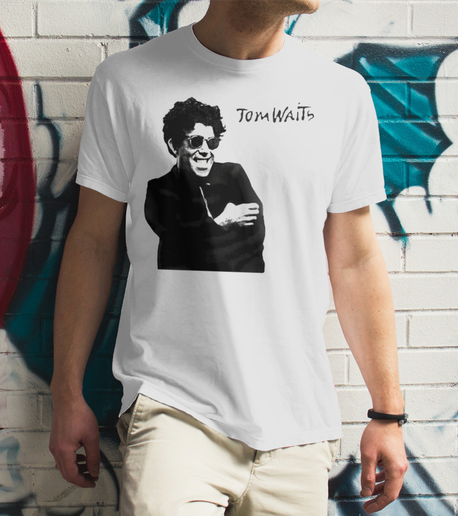 Tom Waits Black And White Sunglasses T-Shirt