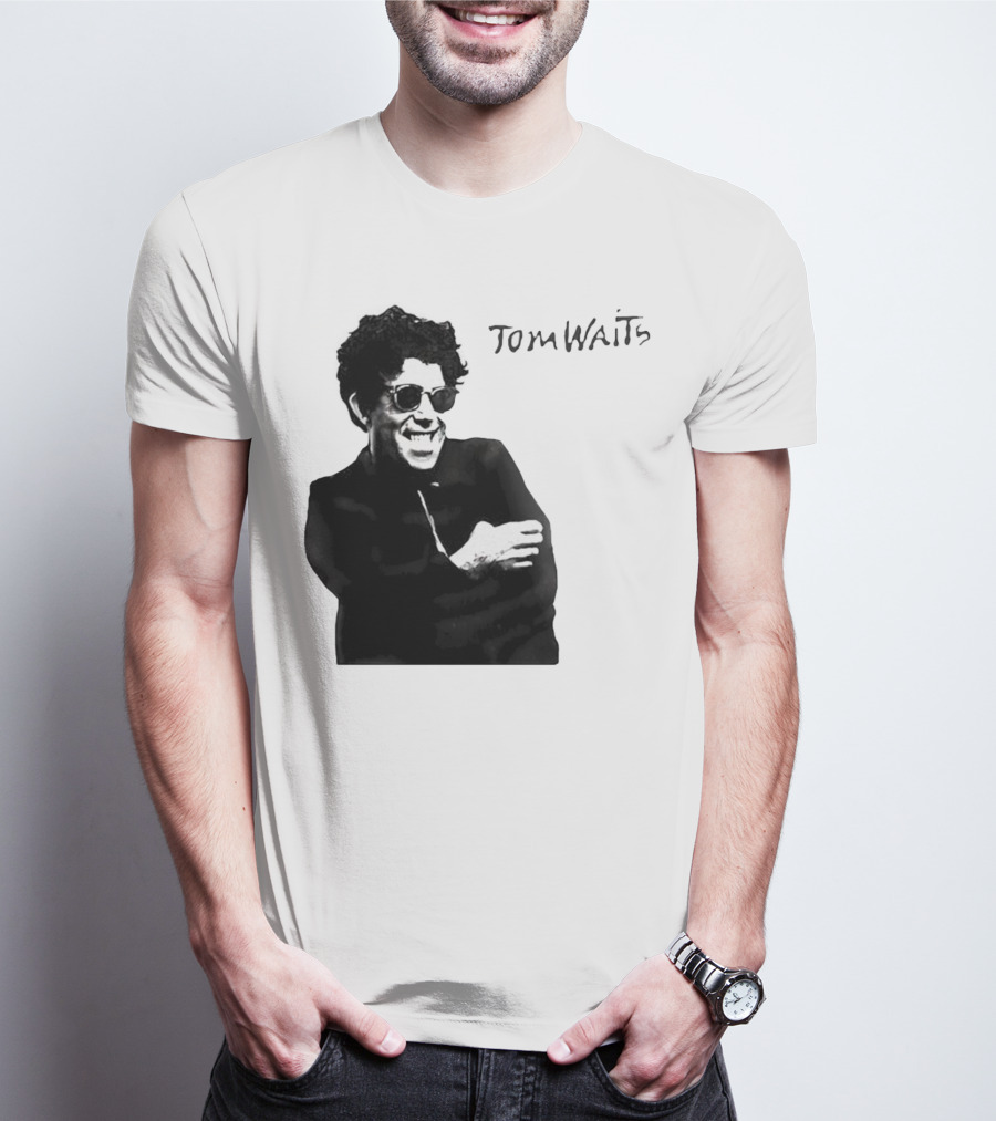 Tom Waits Black And White Sunglasses T-Shirt