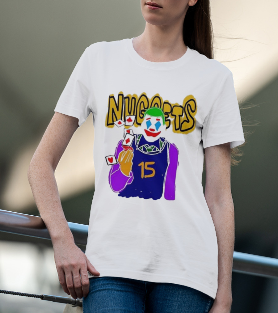 Nuggets Clown 15 Nikola Jokic Joker Basketball NBA T-Shirt