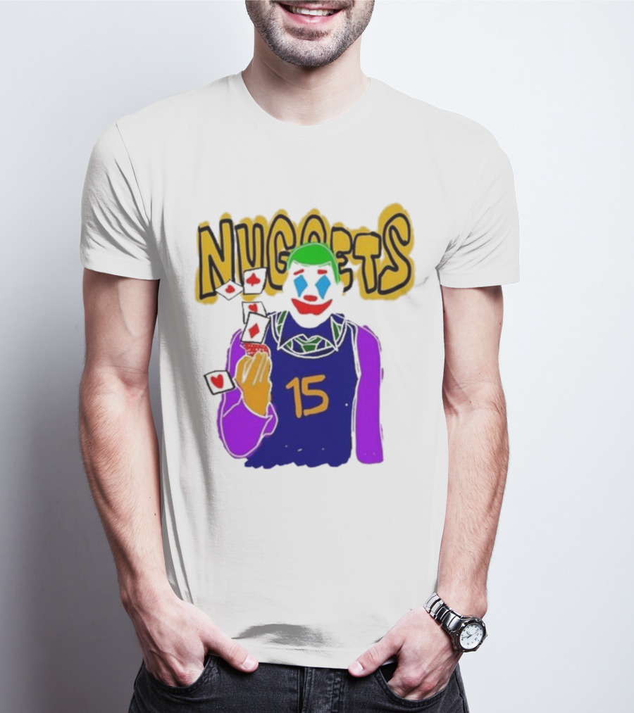 Nuggets Clown 15 Nikola Jokic Joker Basketball NBA T-Shirt