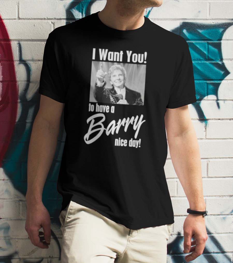 I Want You To Have A Barry Nice Day Pointing Gesture T-Shirt