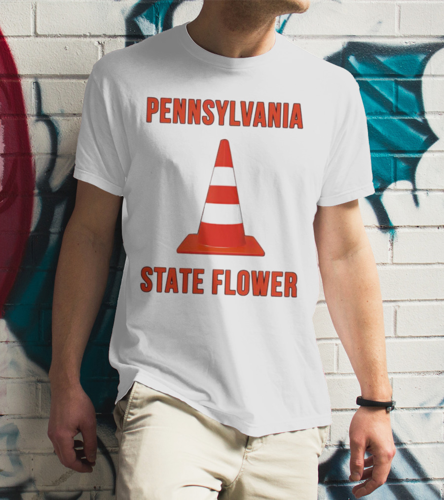 PENNSYLVANIA STATE FLOWER TRAFFIC CONE T-Shirt