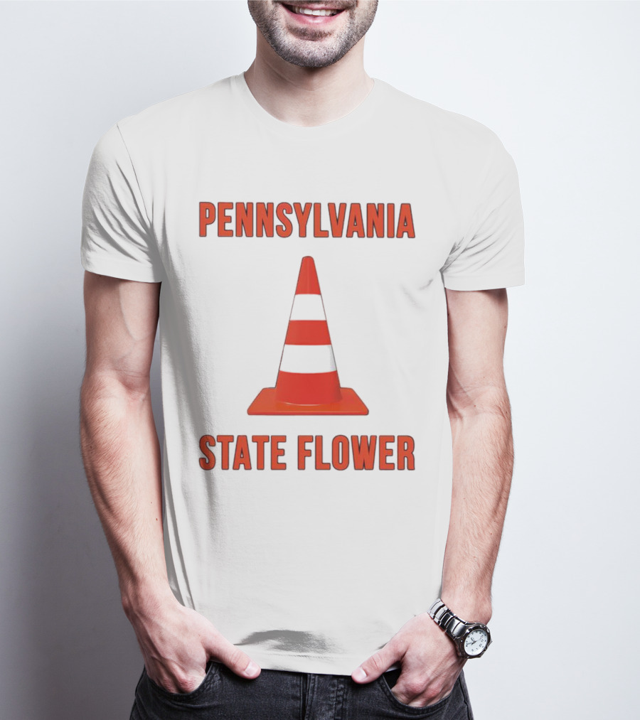 PENNSYLVANIA STATE FLOWER TRAFFIC CONE T-Shirt