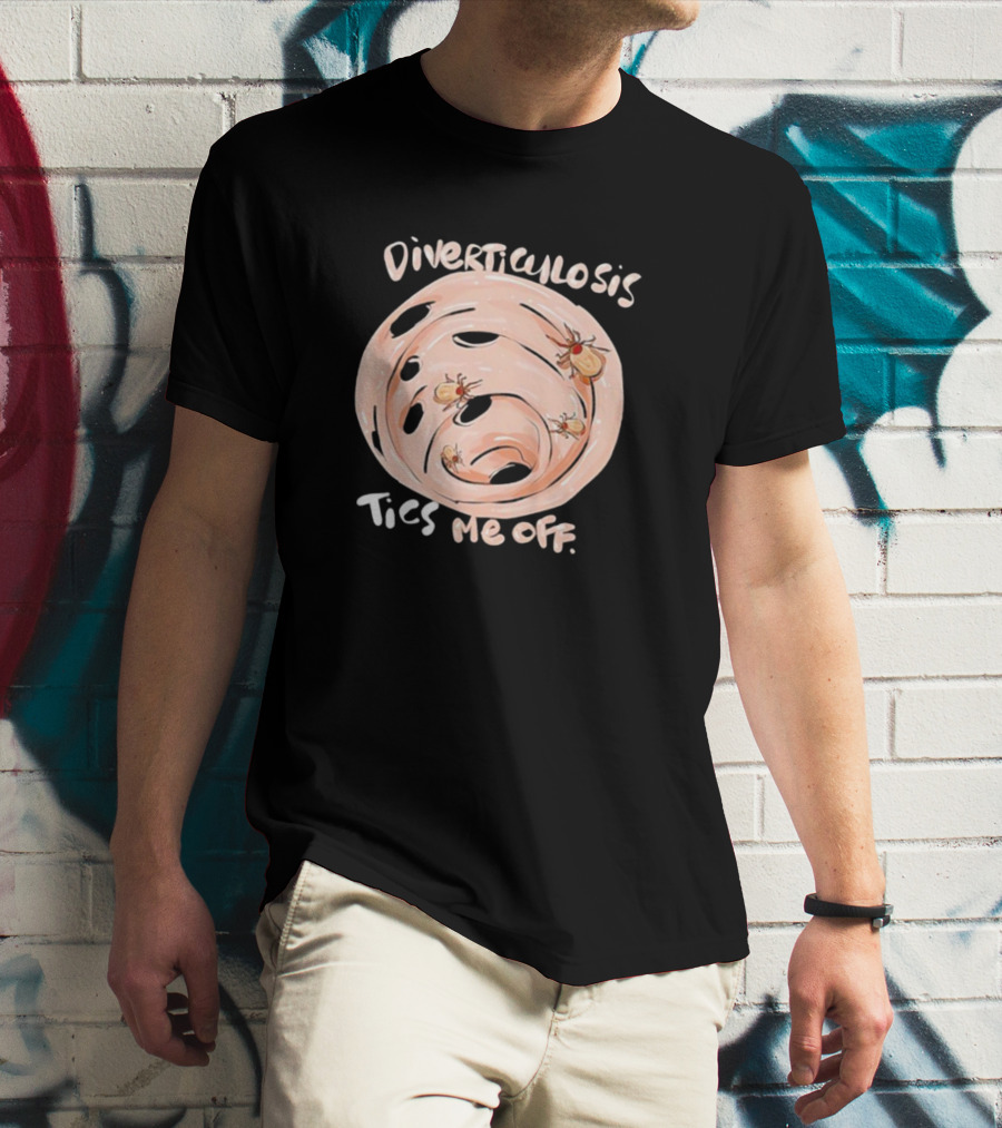 Diverticulosis Ticks Me Off Spiral With Insects T-Shirt