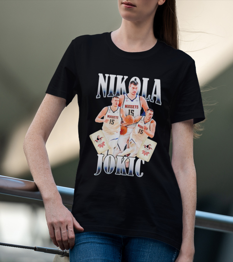 Nikola Jokic Nuggets NBA Joker Playing Cards T-Shirt