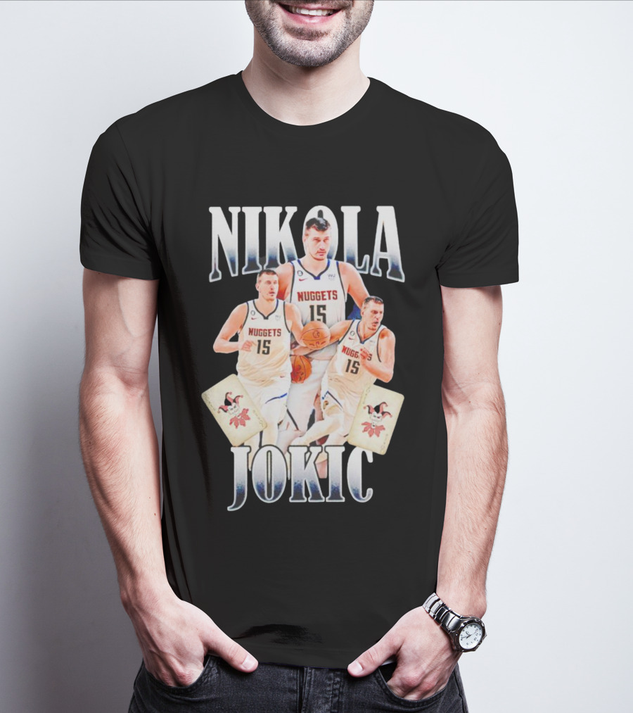 Nikola Jokic Nuggets NBA Joker Playing Cards T-Shirt