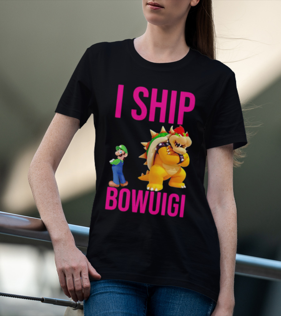 I Ship Bowuigi Super Mario Luigi Bowser T-Shirt