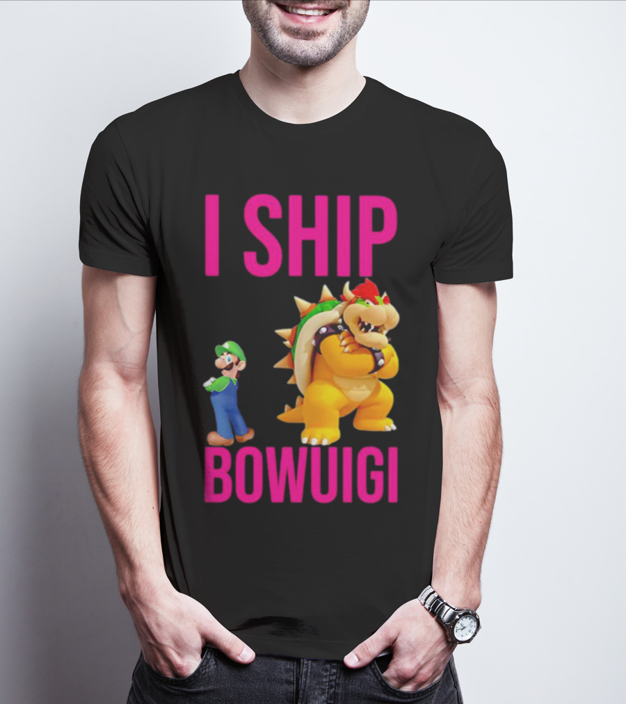 I Ship Bowuigi Super Mario Luigi Bowser T-Shirt