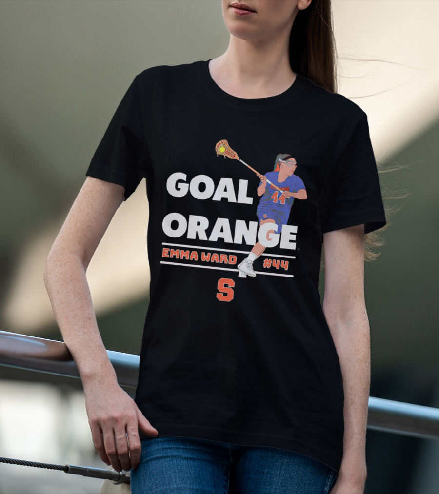 Syracuse Orange Emma Ward #44 Goal Orange Lacrosse T-Shirt